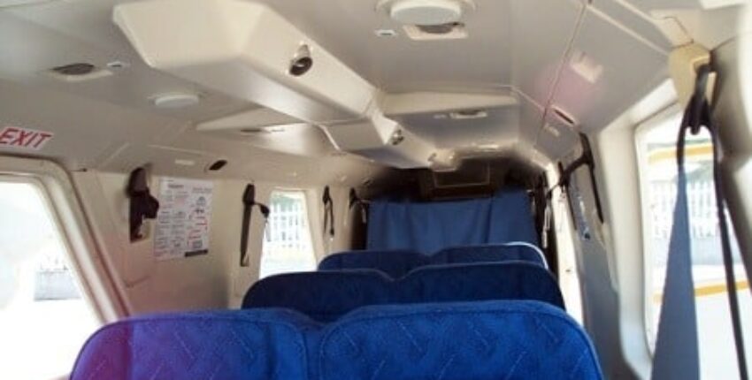 location de jet privé: intérieur d'un Britten Norman Islander.