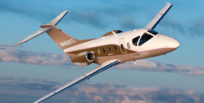 location jet privé Nextant 400 XT volant dans le ciel