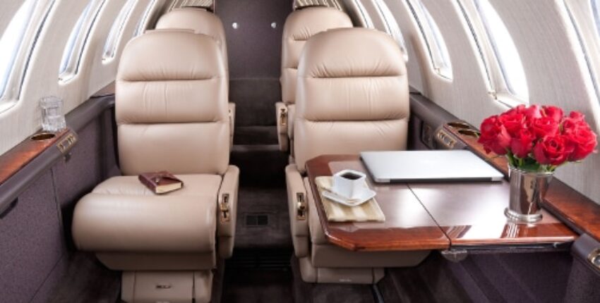 location jet privé intérieur luxueux du Cessna Citation Encore