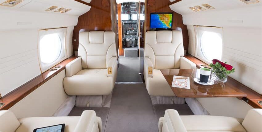 location de jet privé : intérieur luxe GULFSTREAM GIII