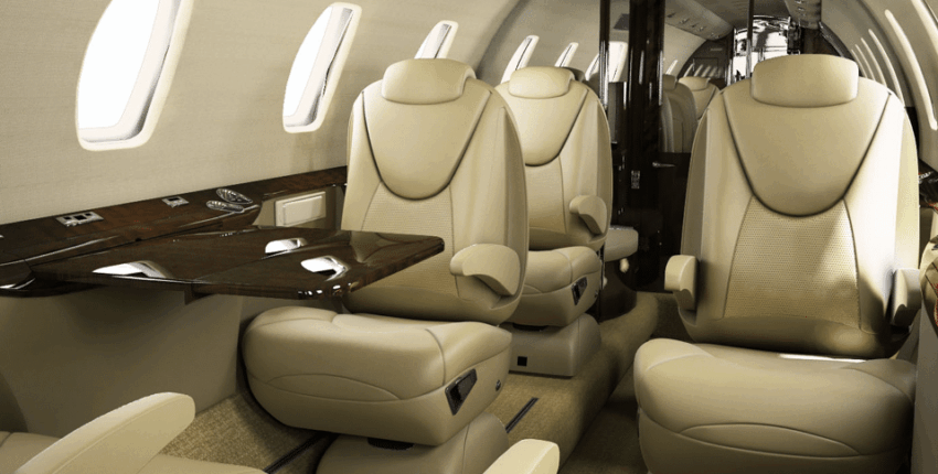 Intérieur jet privé Citation Excel - AEROAFFAIRES
