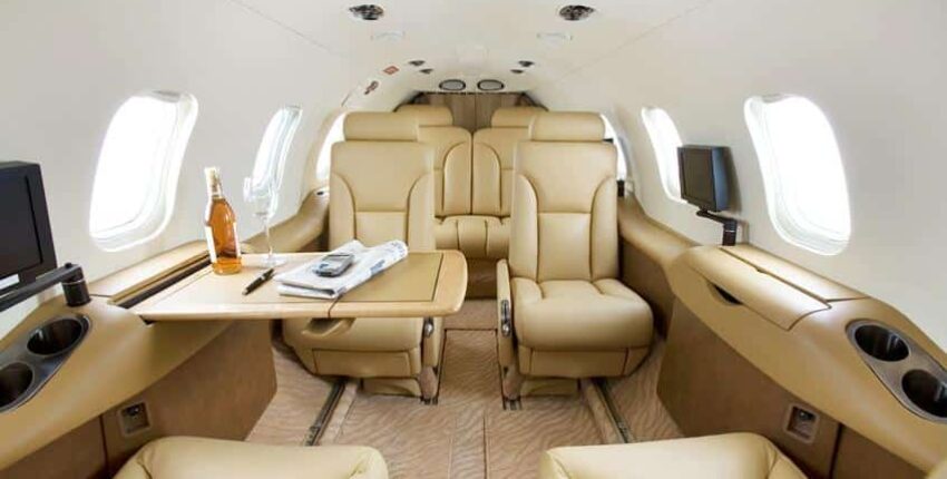 Learjet 31 intérieur luxe - location jet privé.
