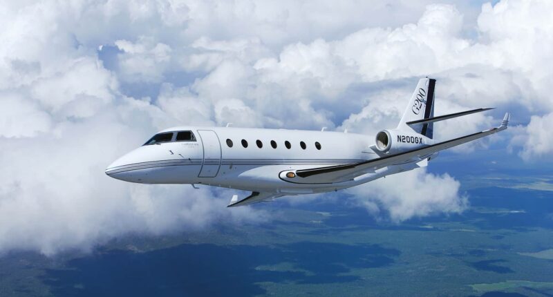 Jet privé G200 cabine intérieur