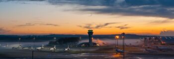 Clermont Ferrand aéroport vue aérienne