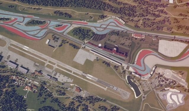 Circuit du Castellet, vue aérienne et complexe de pistes.