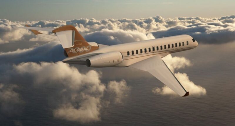 Intérieur jet privé Global 8000 Bombardier