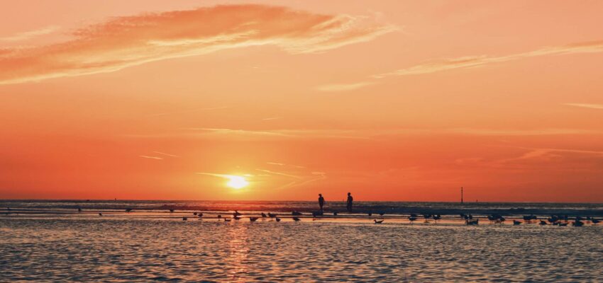 Dunkerque, coucher de soleil