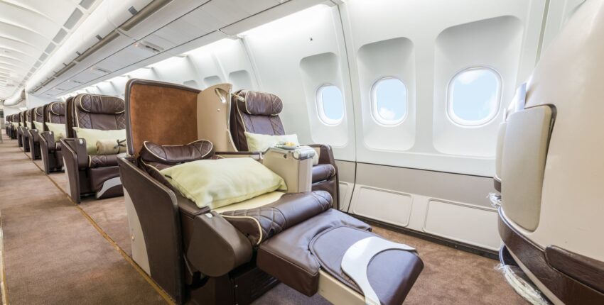 **Cabine de première classe sur l'AIRBUS A340**