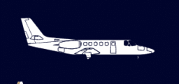 Location jet privé : Avion de luxe en vol silhouette.