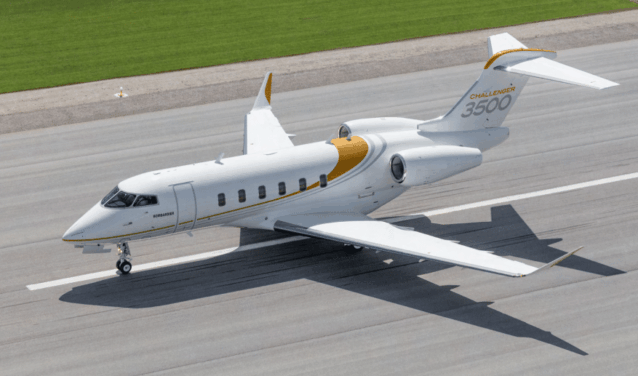 location jet privé : Challenger 3500 Bombardier sur piste