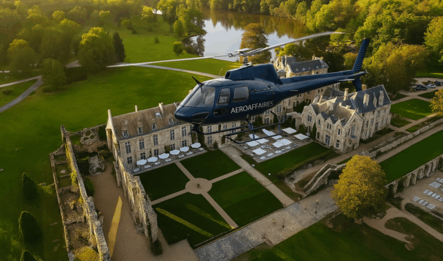 helicopter abbaye des vaux de cernay