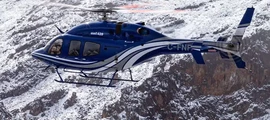 Hélicoptère Bell 206 intérieur en cuir