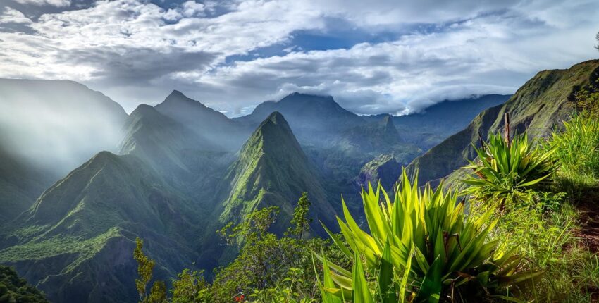 Helikopteres repülés Réunion felett